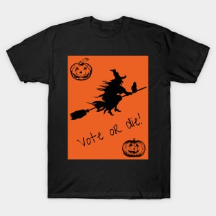 Halloween Witch on Broom - Vote 2020 T-Shirt